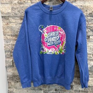Blue Shred Winter Weed Fest women’s Sweater size M